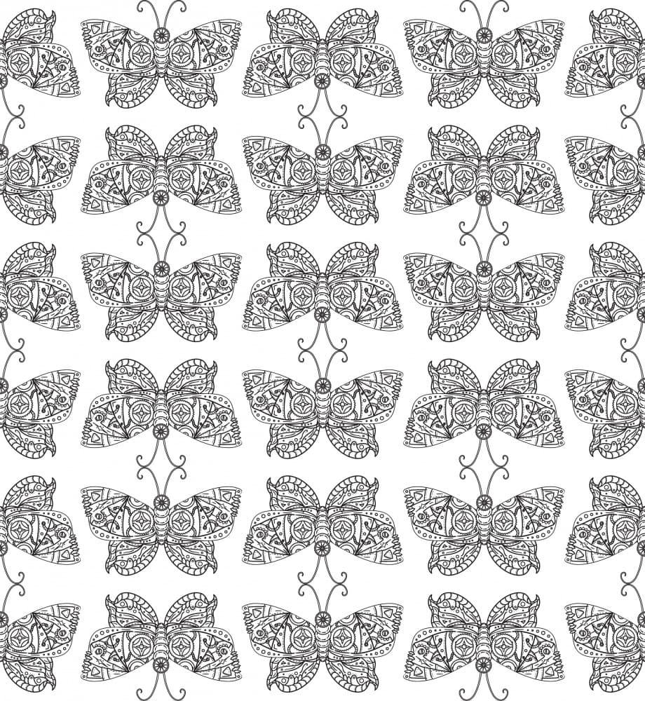 Ornate Butterfly Pattern by Marika Barsrsind — canvas wall art
