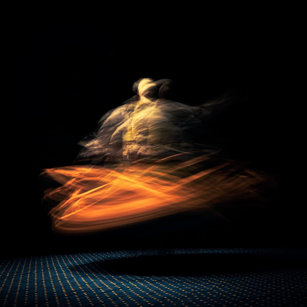 Fire Dance Figure by Hesham Ragab — canvas wall art