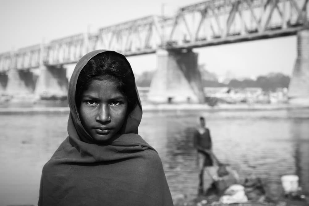 Young Indian Girl Gaze by Emel Sefer — canvas wall art