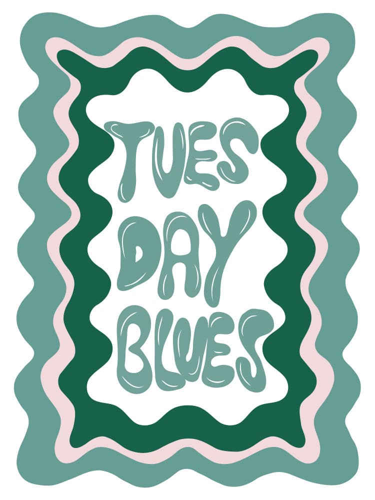Groovy Tuesday Blues by Miho Art Studio — canvas wall art