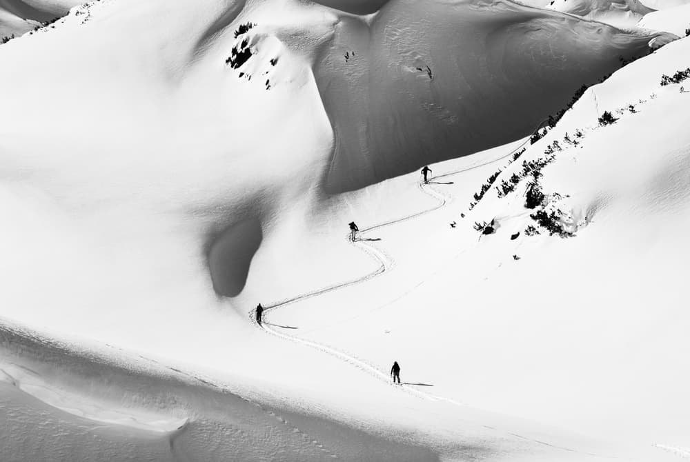 Backcountry Ski Ascent by Cedric Popp — canvas wall art