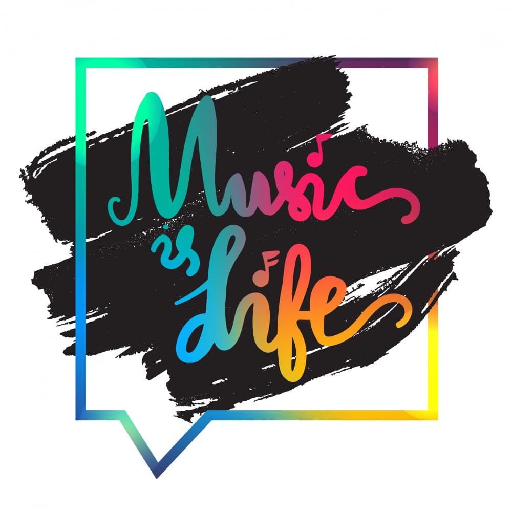 Music Is Life Quote by Marika Barsrsind — canvas wall art