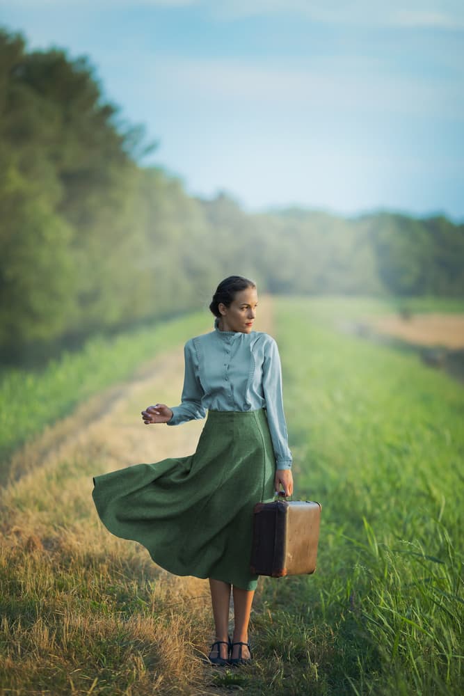 Woman's Rural Journey by Ildiko Neer — canvas wall art