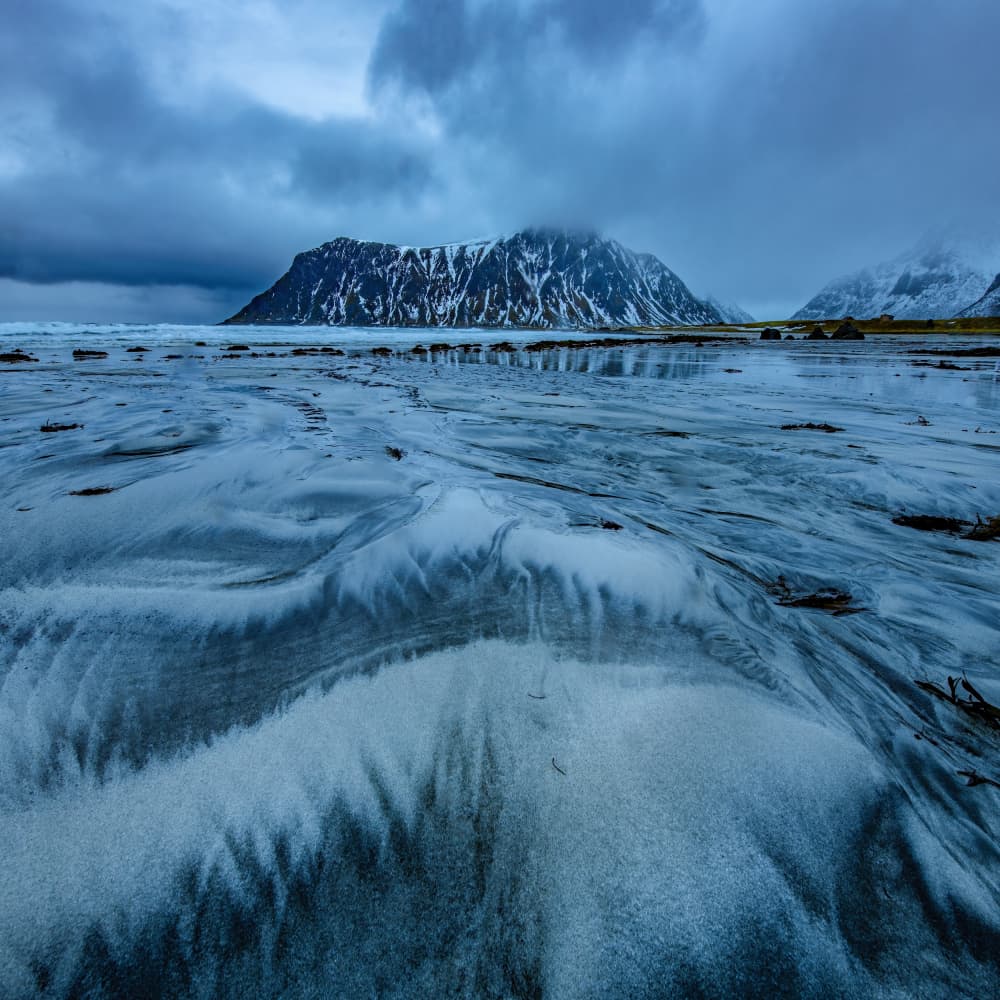 Moody Winter Coast by Judy Tseng — canvas wall art