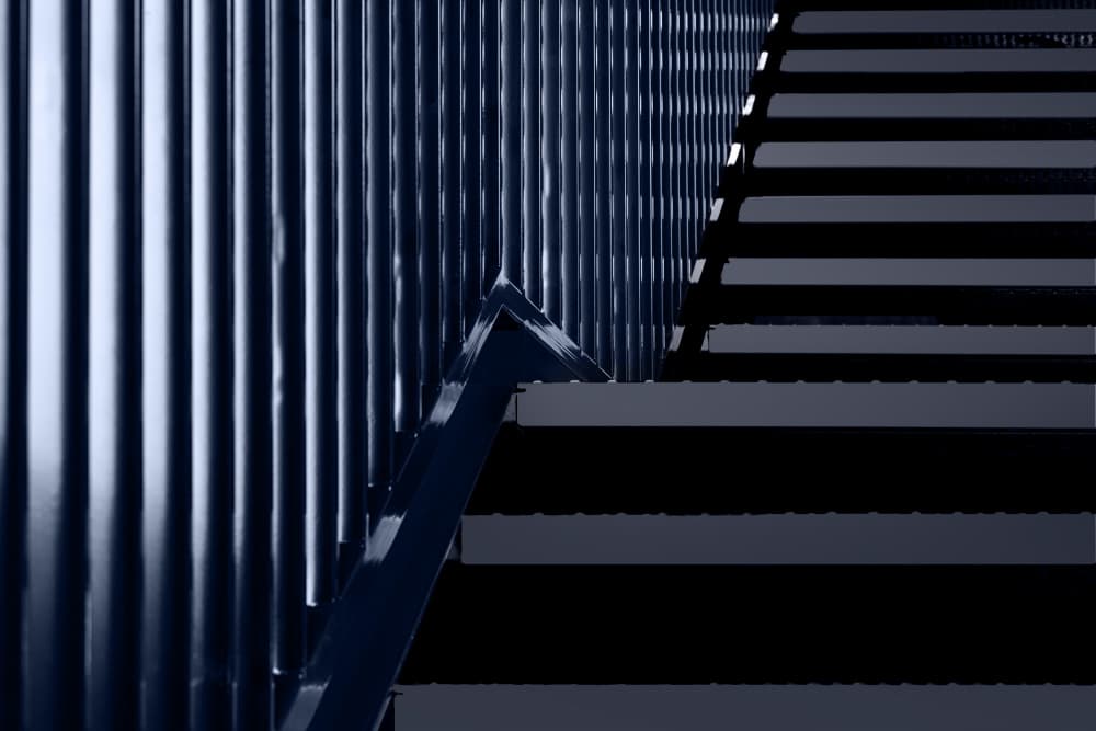 Dark Geometric Stairs by Greetje van Son — canvas wall art