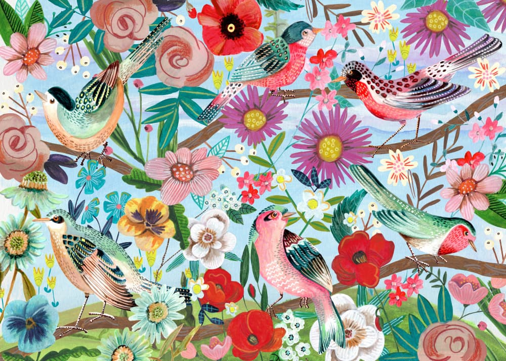 Birds by Caroline Bonne Müller — canvas wall art