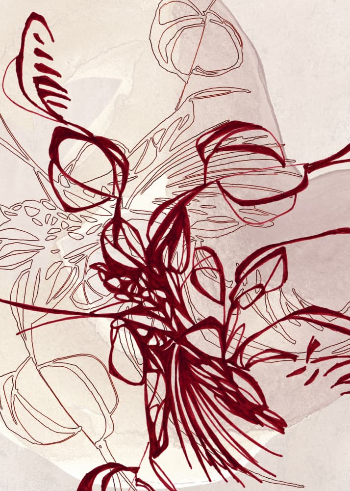 Elegant Botanical Lines by Jenja Braun — canvas wall art