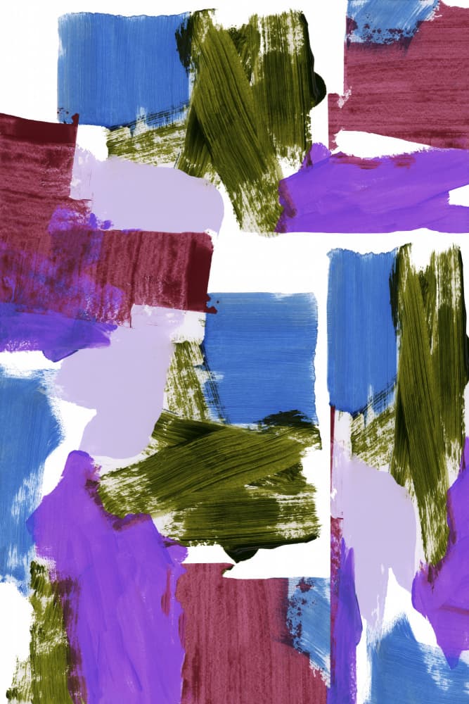 Modern Color Blocks by cartissi — canvas wall art
