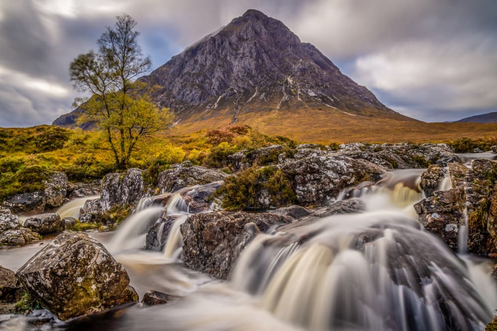 Glencoe Mountain Falls by David Bennion — canvas wall art