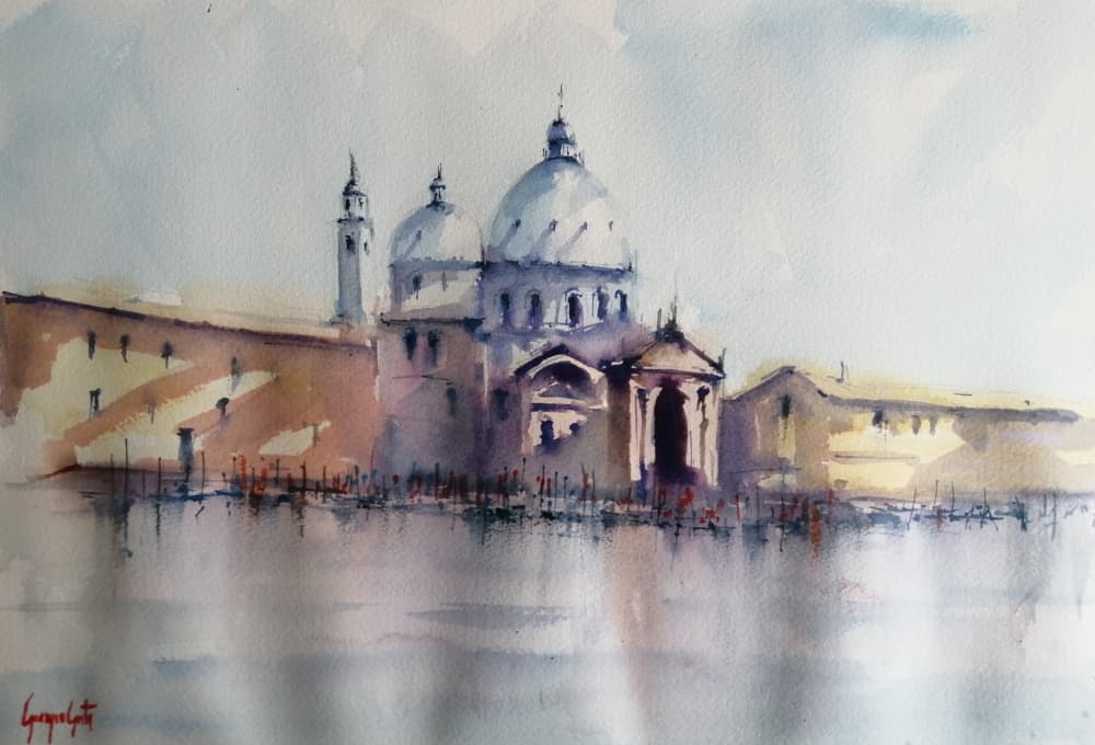 Venetian Basilica Reflection by Giorgio Gosti — canvas wall art