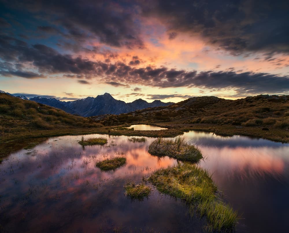 Mountain Sunset Reflection by Yan Zhang — canvas wall art