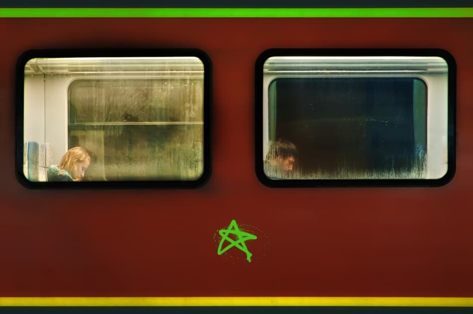 **Train Window Journey** by Samir Pajic — canvas wall art