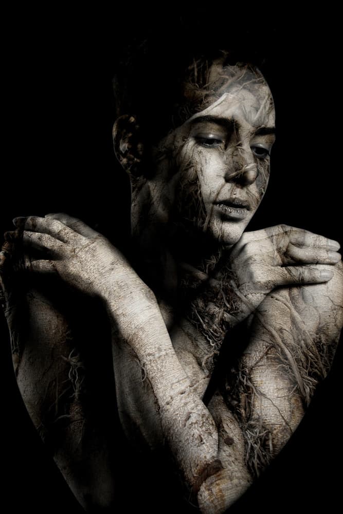Human Nature Portrait by mario lotzin / uwe friessner — canvas wall art