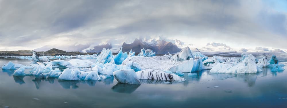 Blue Ice Lagoon by Eugenio Pastor Benjumeda — canvas wall art