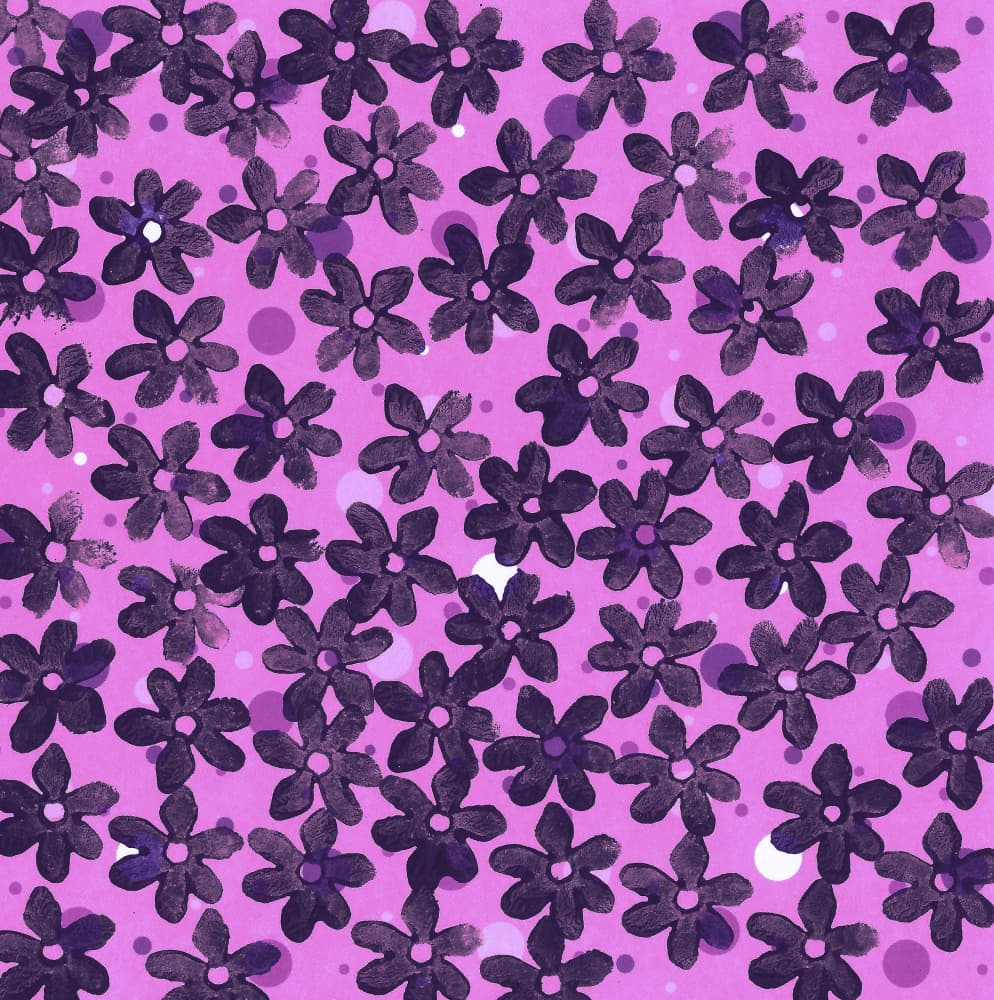 Playful Pink Blooms by Santhosh ch — canvas wall art