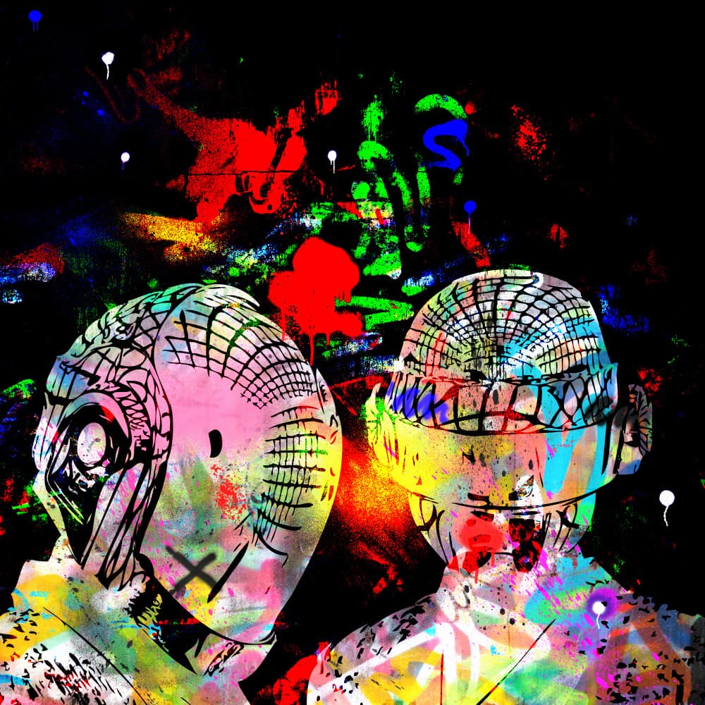 Vibrant Robotic Graffiti by PASLIER Morgan — canvas wall art