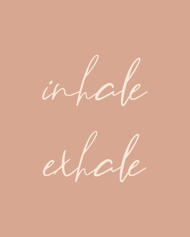 Inhale Exhale Script by KsanaKalpa — canvas wall art
