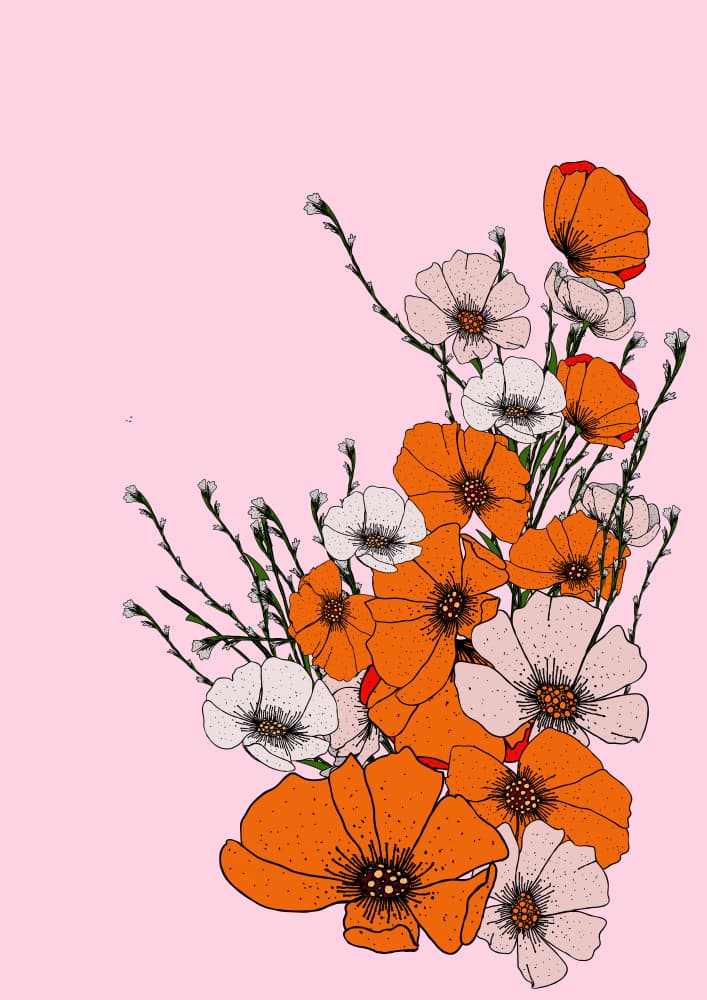 Vibrant Poppies Cluster by Nicholas — canvas wall art