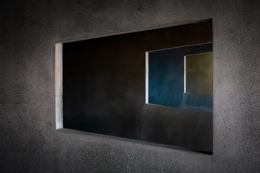Dark Geometric Layers by Lars Hylleberg — canvas wall art