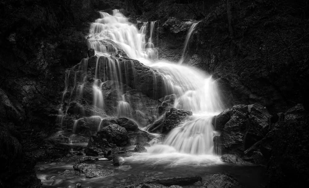 Flowing Forest Waterfall by Norbert Maier — canvas wall art