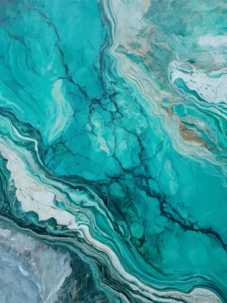 Abstract Patterns With Swirling Turquoise by Alpenglow Workshop — canvas wall art