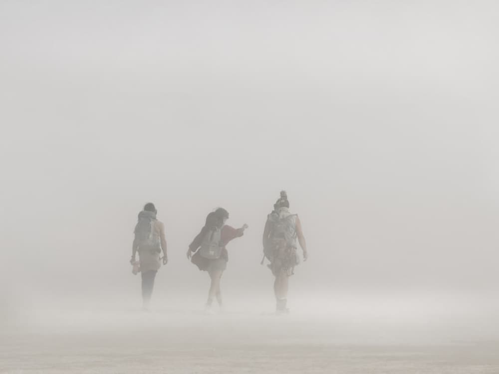 Hazy Desert Walk by Bingo Z — canvas wall art