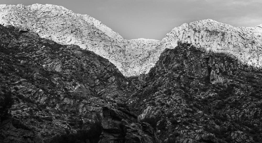 Light and Shadow Mountains by Claudi Lourens — canvas wall art