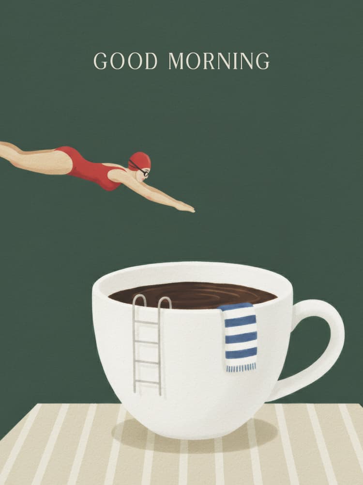 Morning Coffee Dive by Andreas Magnusson — canvas wall art