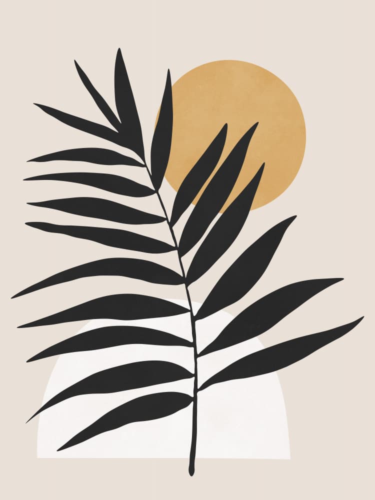 Golden Palm Sun by Vitor Costa — canvas wall art