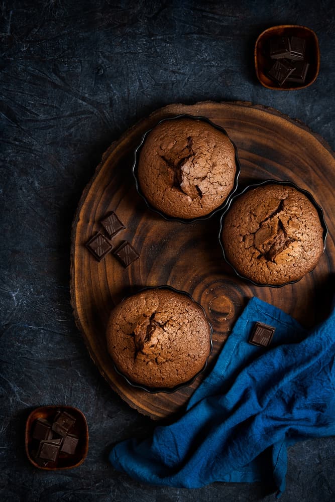 Dark Chocolate Muffins by Denisa VLAICU — canvas wall art