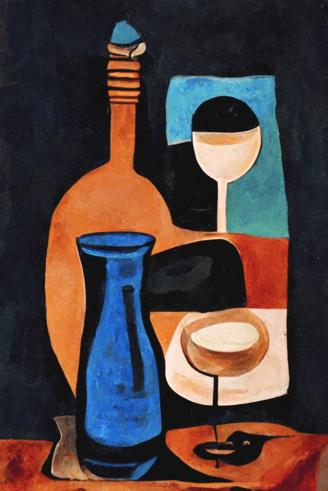 Still Life With Wine by Treechild — canvas wall art