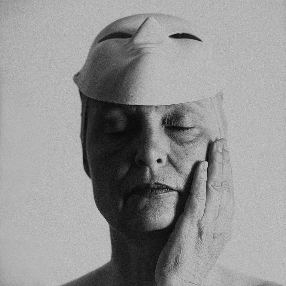 Introspective Masked Woman by Angelika Martha Himburg — canvas wall art