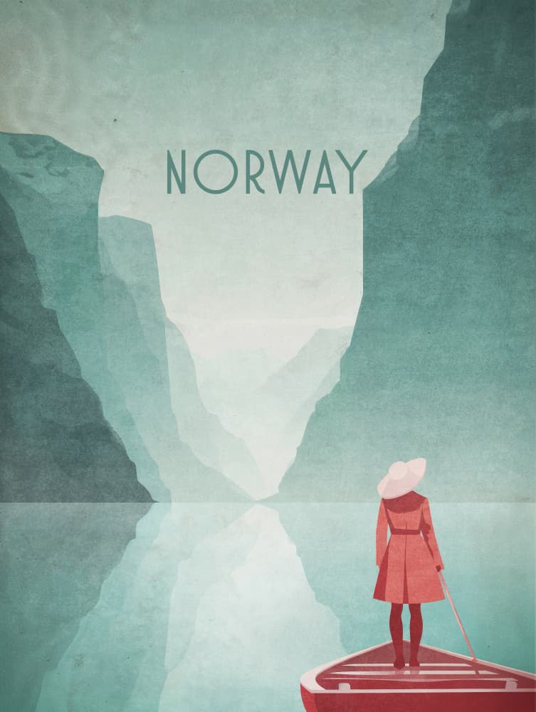 Norway 1 FJORDS by Emel Tunaboylu — canvas wall art
