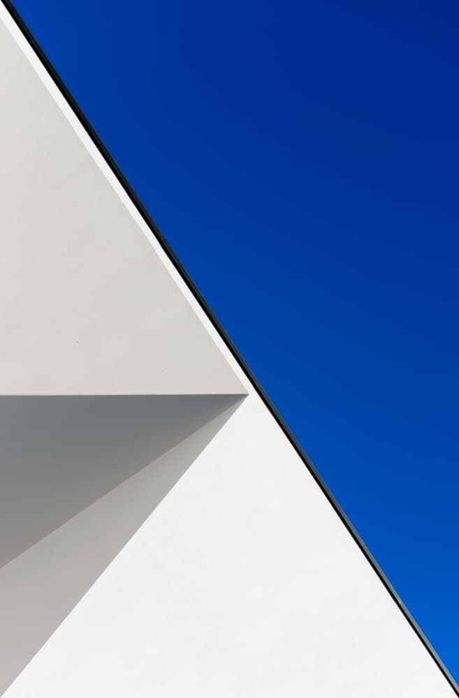 Minimalist Blue Architecture by João Custódio — canvas wall art