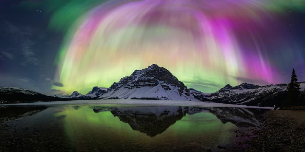Magical Northern Lights Lake by Yongnan Li (李永男) — canvas wall art