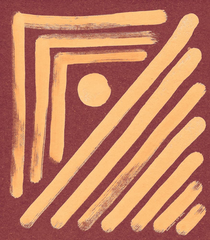 Geometric Desert Brushstrokes by Santhosh ch — canvas wall art