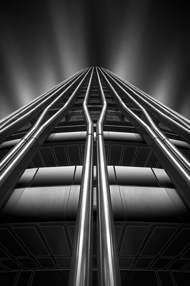 Sleek Urban Skyscraper by Juan López Ruiz — canvas wall art