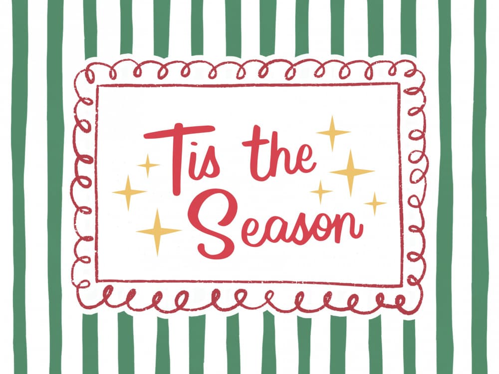 Tis the Season Festive by Jolly and Dash — canvas wall art
