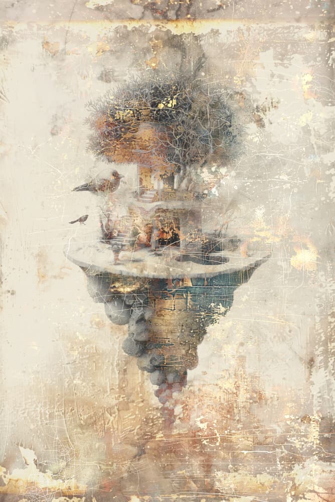 Ethereal Floating Island by Rafal Kulik — canvas wall art