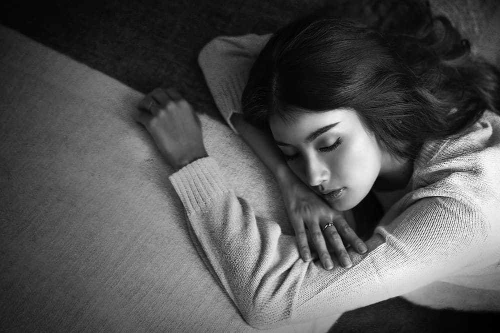 Peaceful Woman Resting by Heru Sungkono — canvas wall art