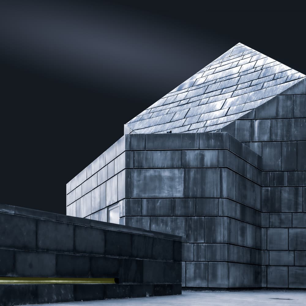 Modern Geometric Structure by Luc Vangindertael (laGrange) — canvas wall art
