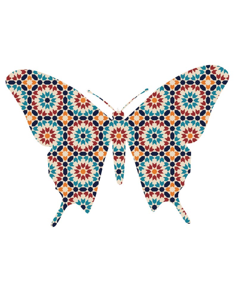 Colorful Mosaic Butterfly by Emiliano Deificus — canvas wall art