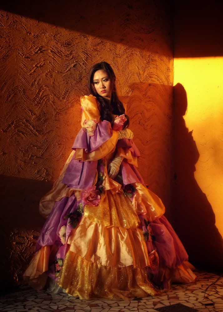 Woman In Fairytale Gown by Kahar Lagaa — canvas wall art