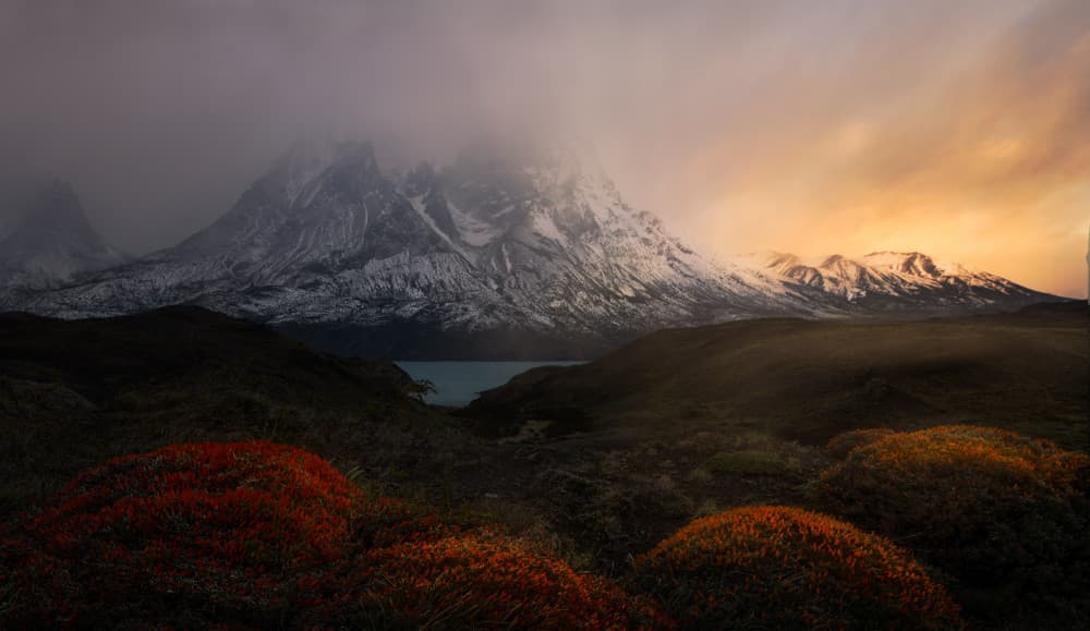 Misty Mountain Sunrise by Yanny Liu — canvas wall art
