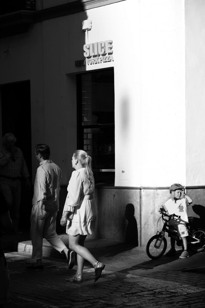 City Street Life Shadows by Jack Ou — canvas wall art