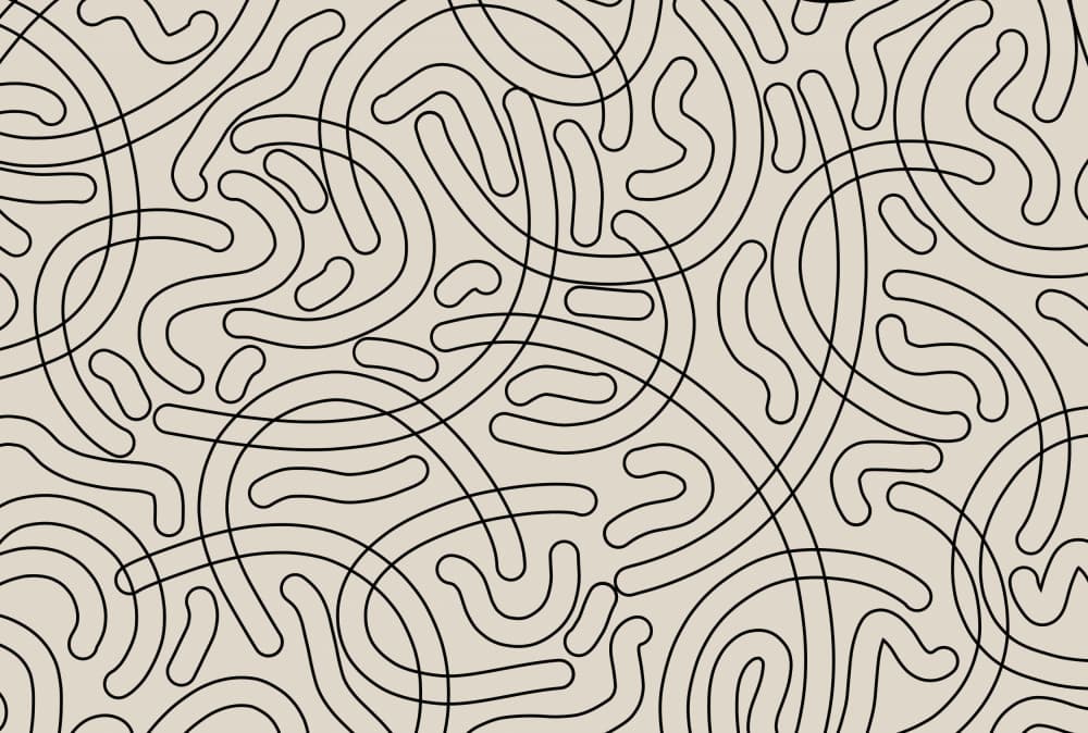 Loopy Labyrinth Lines by Treechild — canvas wall art