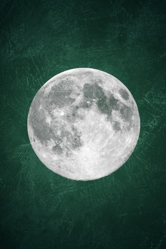 Mystic Green Moon by Ema Paraschiv — canvas wall art