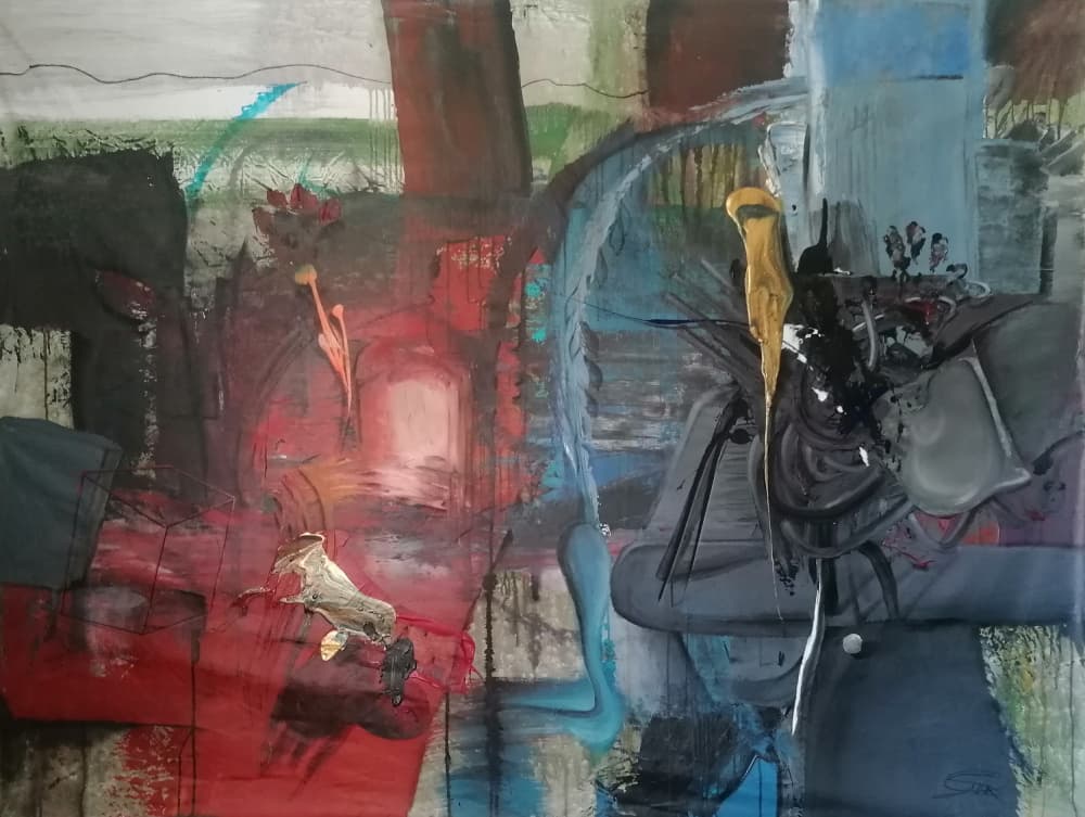 Dynamic Abstract Layers by Stefano Mazzolini — canvas wall art