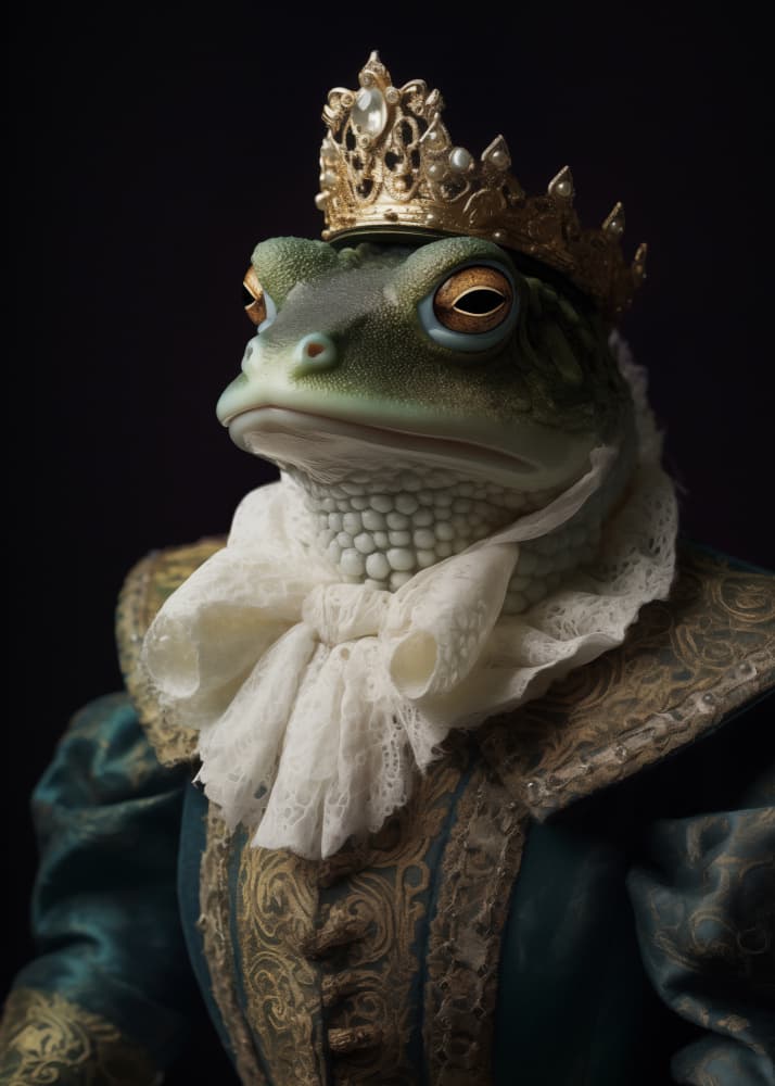 Frog King Portrait by Andreas Magnusson — canvas wall art