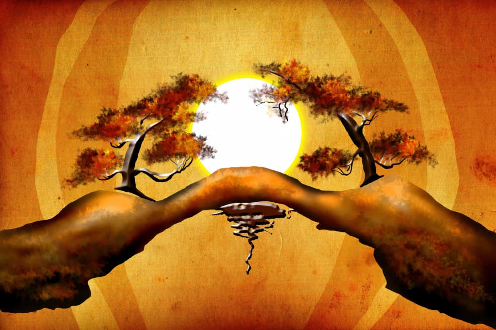 Zen Fantasy Landscape by Rafal Kulik — canvas wall art